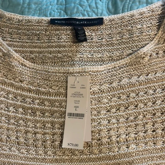 White House Black Market Knit Cream Sweater - Picture 2 of 7